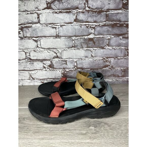 Teva Hurricane XLT2 Earth Pink Blue Yellow Nylon Hiking Strap Sandals Men Sz 12M - Picture 14 of 16